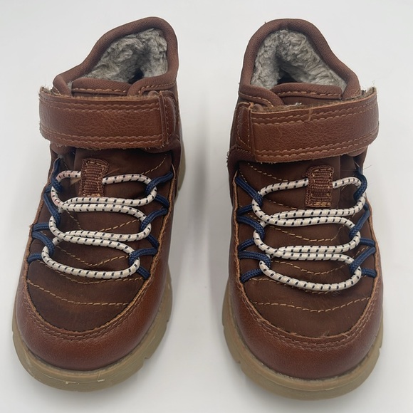 Oshkosh B’gosh shoes Toddler Faux Fur- Lined Recycled Boots Size  6, tan - Picture 6 of 11